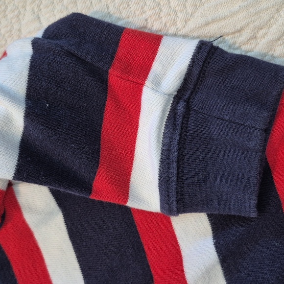 Janie and Jack boys 18 - 24 months blue, red, white long sleeve polo shirt VGUC - Picture 3 of 5